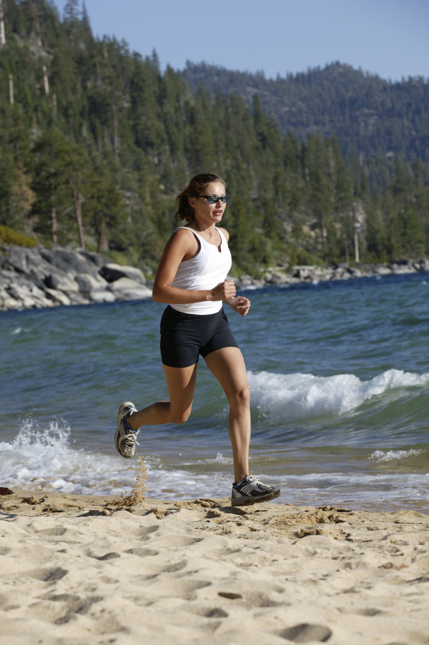 Jogging & running along Lake Tahoe